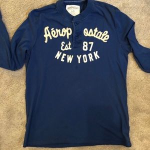 Aeropostale Boys Long Sleeve Henley Size Large long sleeve tee Aero